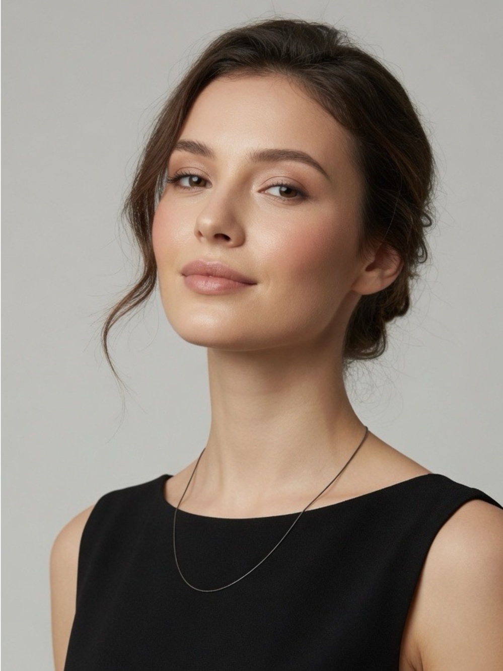 Minimalist Silver Snake Chain Necklace - Sterling Silver Modern Style - Picture 2 of 7